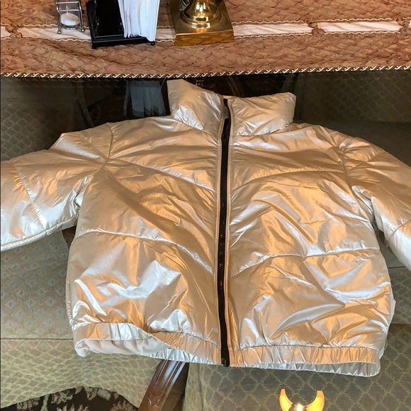 Target Gold Cropped Puffer Jacket 